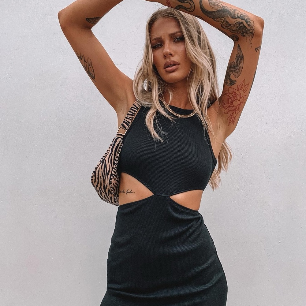 Princess Polly Black Cutout Dress